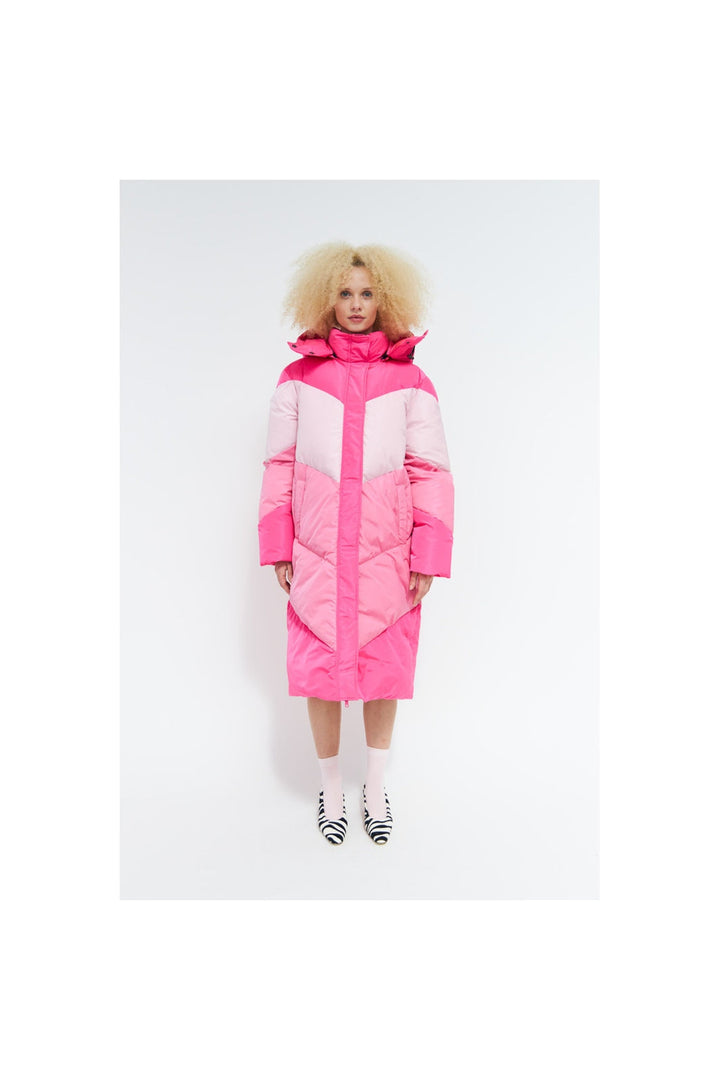 Cras - Cami Puffer Jacket C240346 - Light Pink Combo