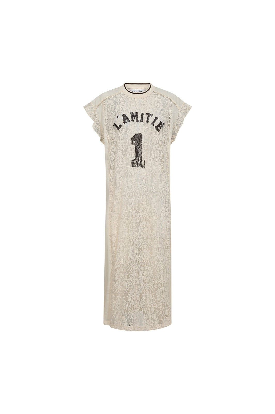 Haute L'Amitié - Lace Football Frill Dress HL10132 - Pearl