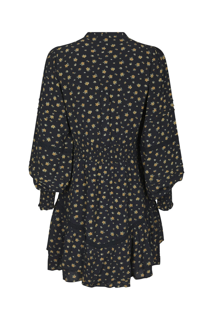 Neo Noir - Roberta Small Flower Dress 170527 - 100 - Black