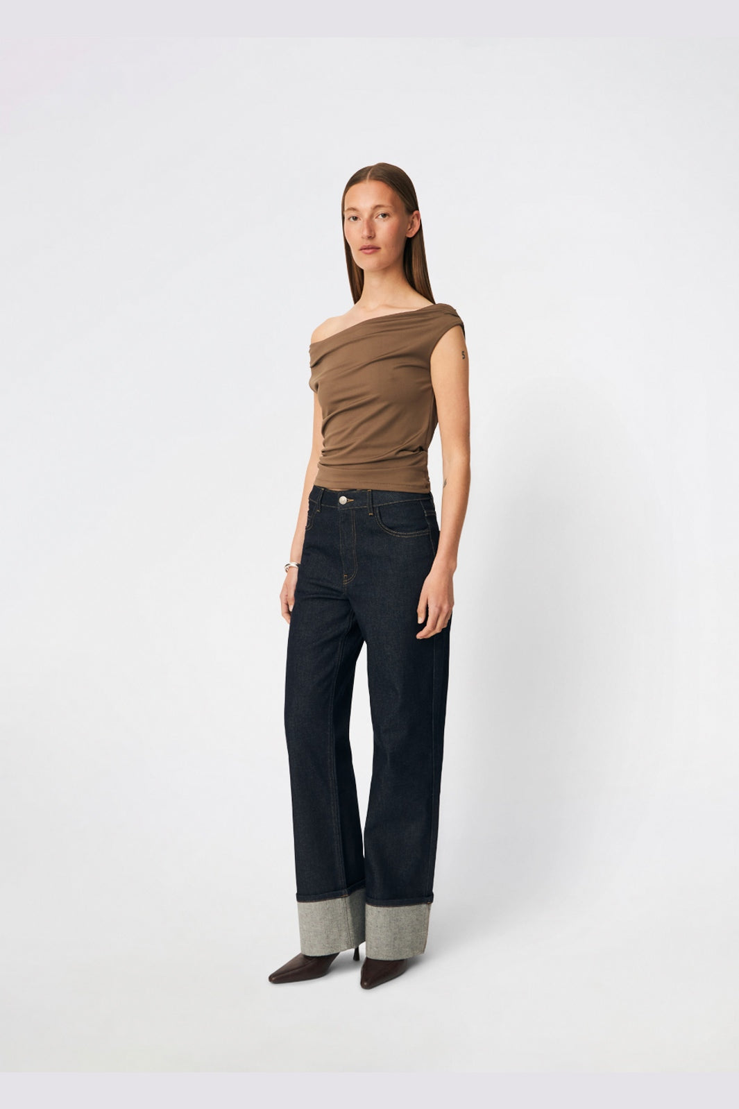 Modström - Himamd Off-Shoulder Top 57928 - 5584 - Chocolate Chip