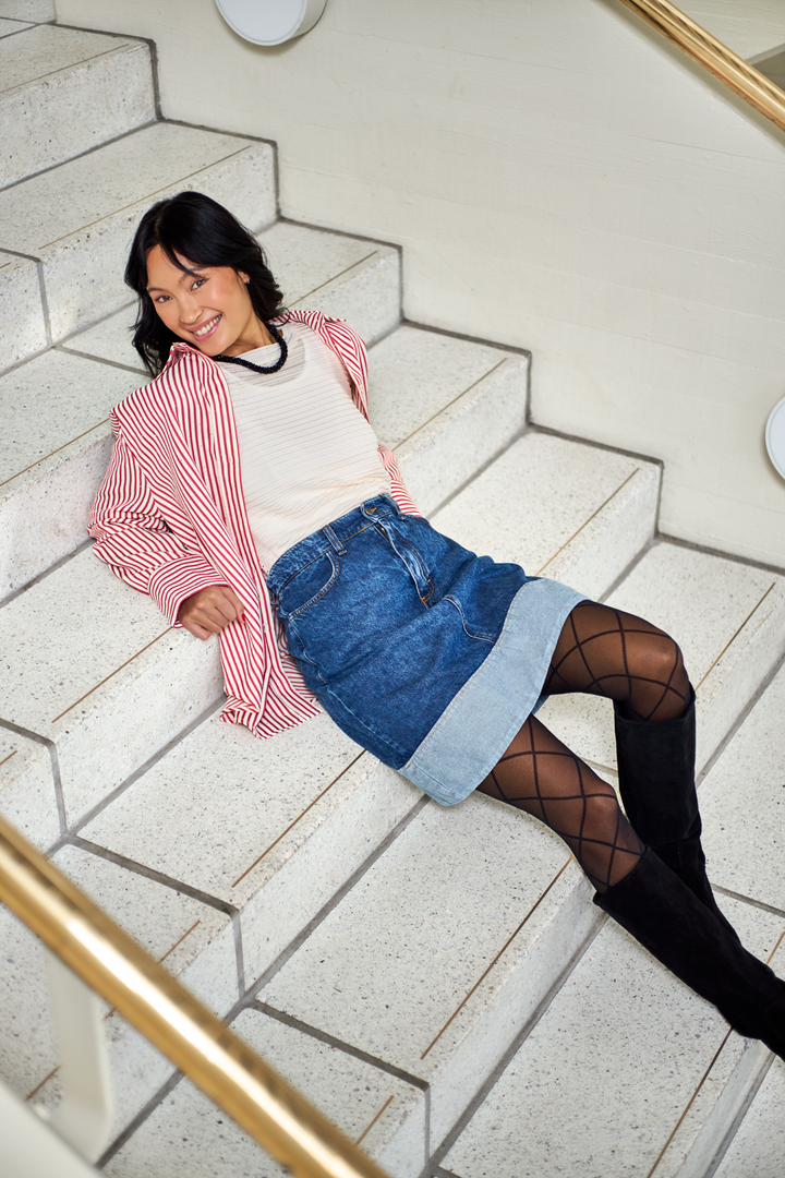 Black Colour - Bcstarry Strass Shirt 41074 - Red