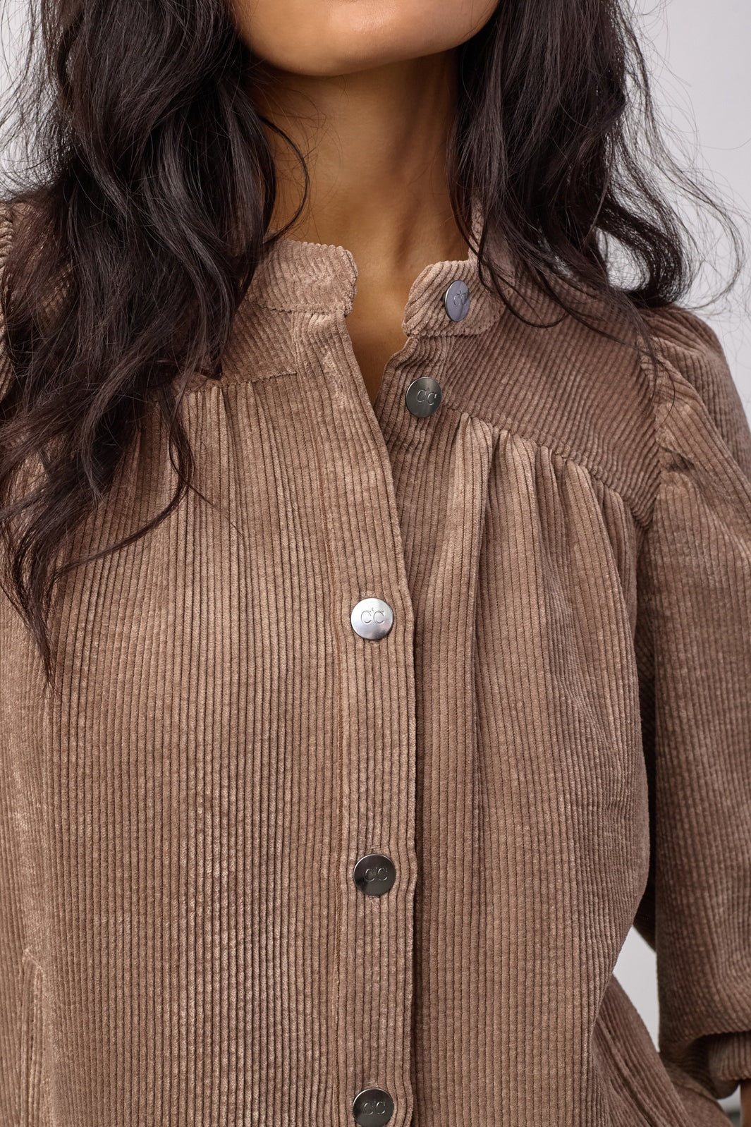 Co´Couture - Daisycc Cord Shirt 500586 - 20009 - Walnut
