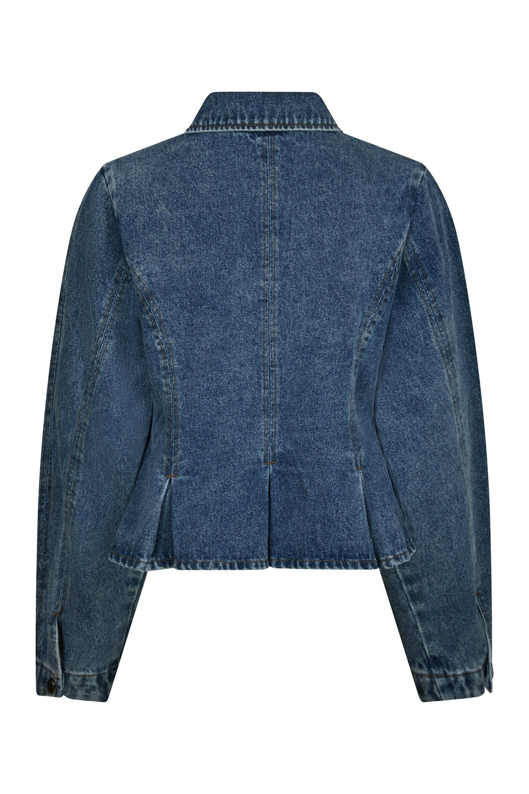 Neo Noir - Rivora Denim Peplum Jacket 169549 - 140 - Blue