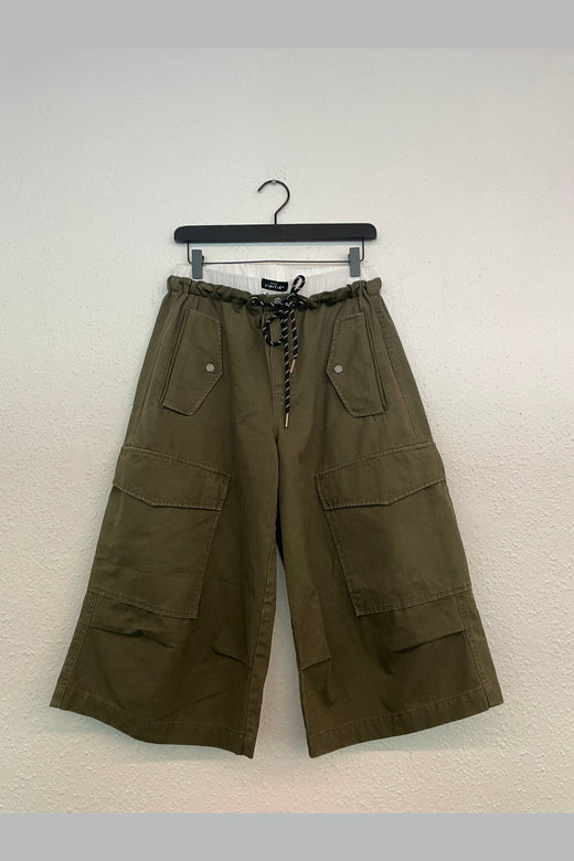Haute L'Amitié - Pull On Cargo Bermudas HL11005 - Army