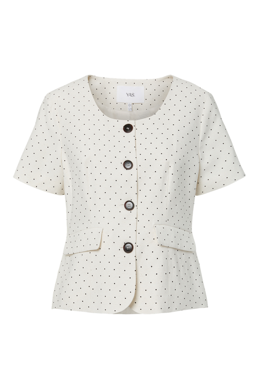 YAS - Yasdotly Ss Blazer - 5018045 Star White W. Black Dots