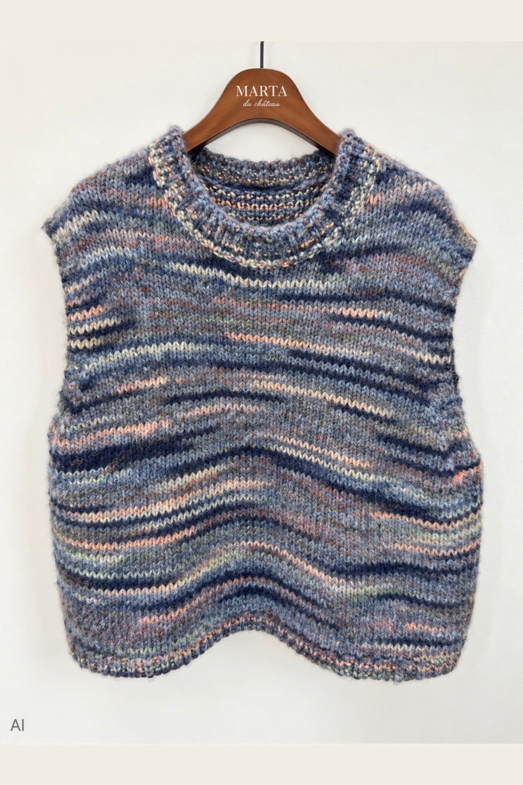 Marta Du Chateau - Mdcamaryllis Knit Vest 17018 - Blue