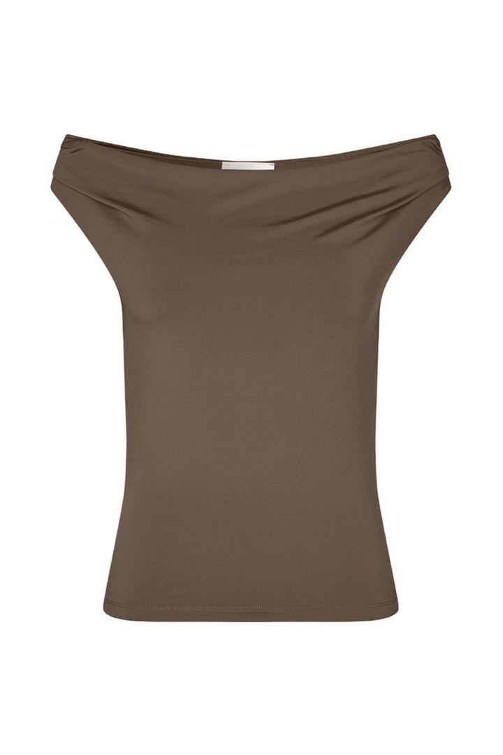 Modström - Himamd Off-Shoulder Top 57928 - 5584 - Chocolate Chip