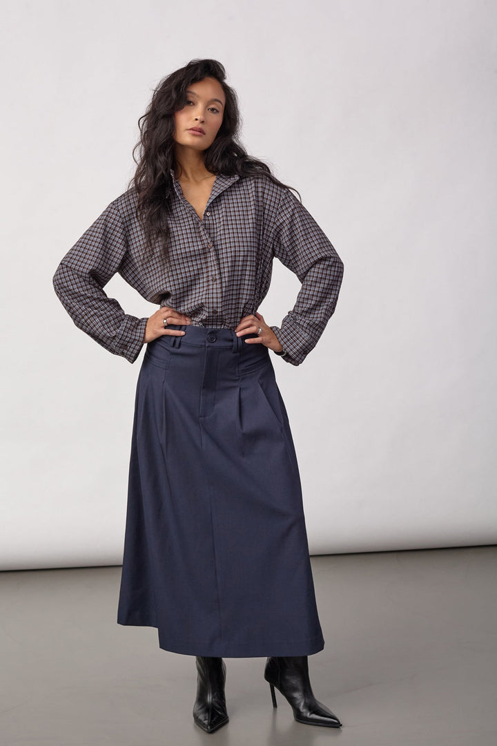 Co´Couture - Lunacc New Pocket Pleat Skirt 500389 - 40007 - Navy