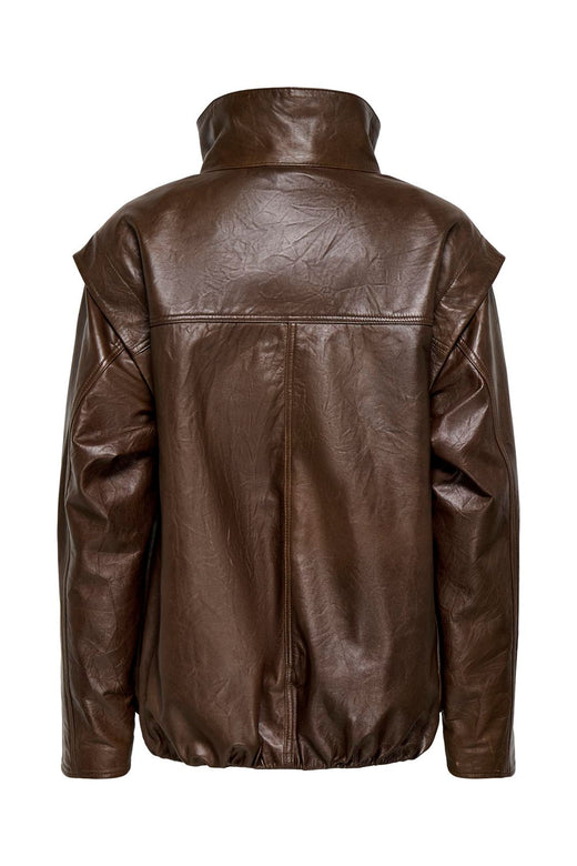 Only - Onlmolly Real Leather Jacket - 5275666 Toffee Washed