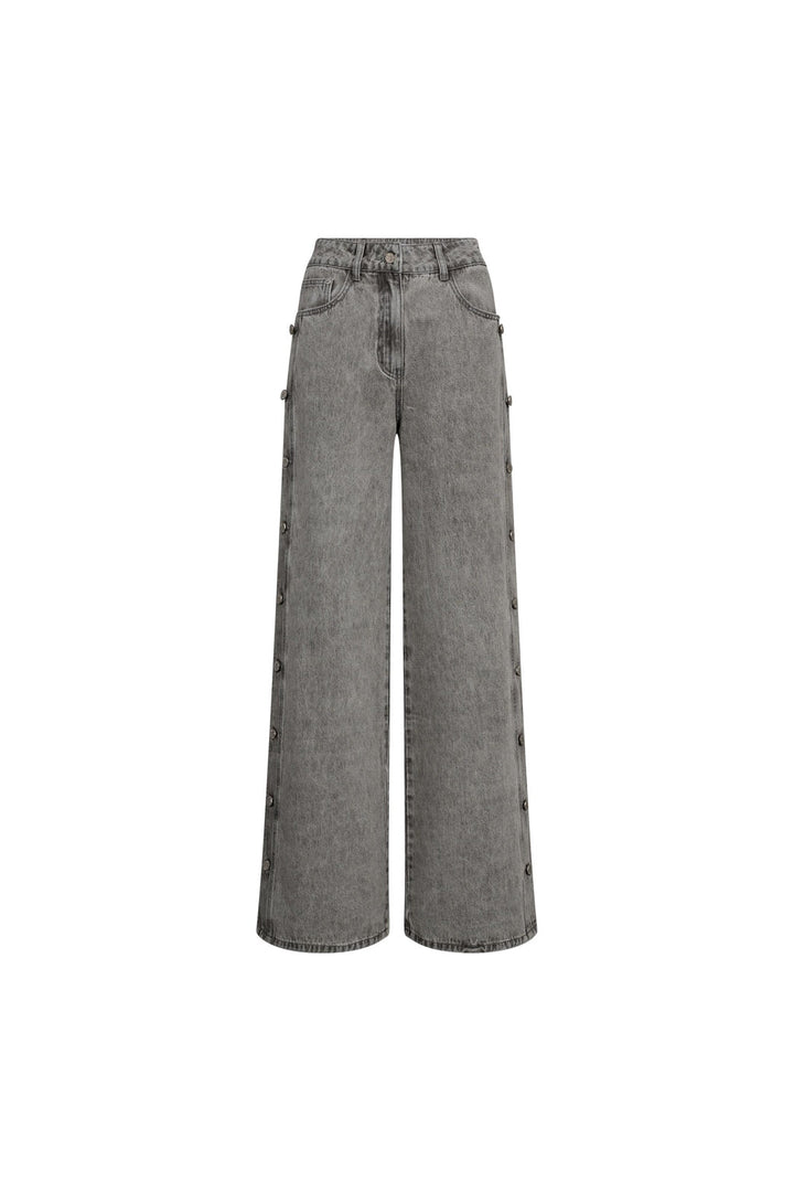 Haute L'Amitié - Side Panel Button Tall Jeans HL10329 - Light Grey