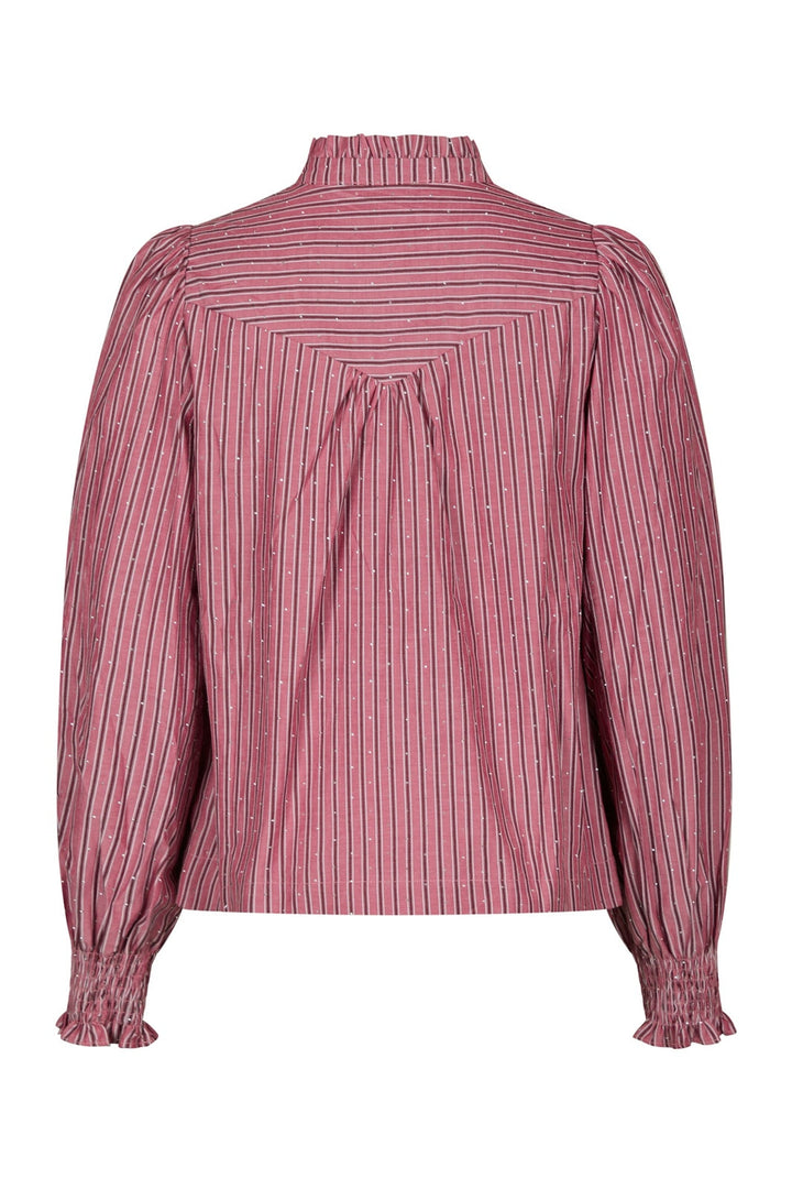 Neo Noir - Astrida Soft Stripe Stone Blouse 170370 - 393 - Dark Rose
