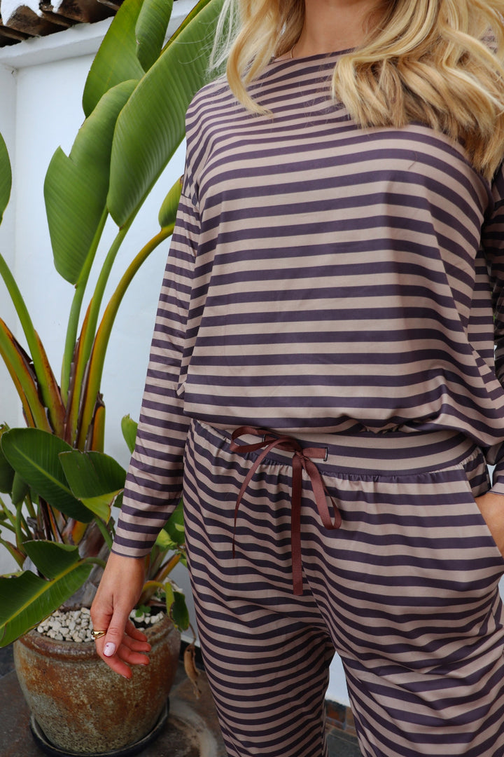 Liberte - Alma-Ls-Top - Brown Stripe