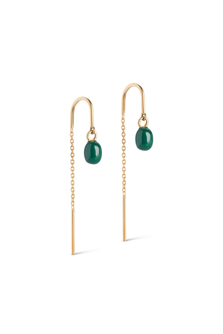 Enamel Copenhagen - Earrings, Eleanor E280GM - 42 Petrol Green