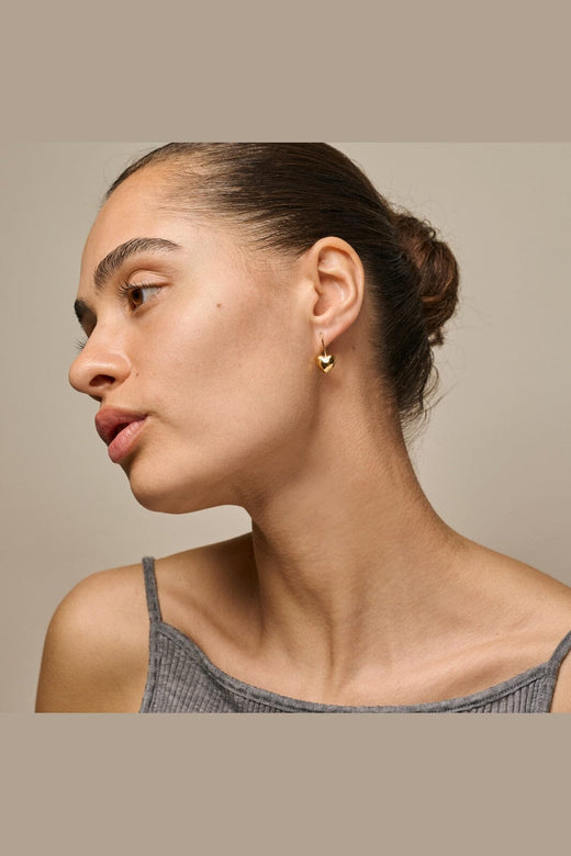 Enamel Copenhagen - Earrings, Poma Drop Heart E443G - 925S/Gp