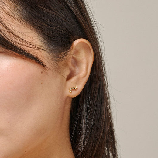 Enamel Copenhagen - Studs, Nara Long E469G - 925S/Gp Øreringe 