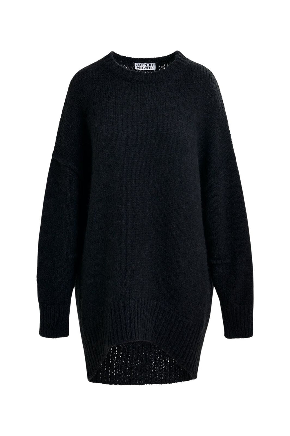 Essentiel Antwerp - Ifly Pullover With Rufflesifly - Black Strikbluser 