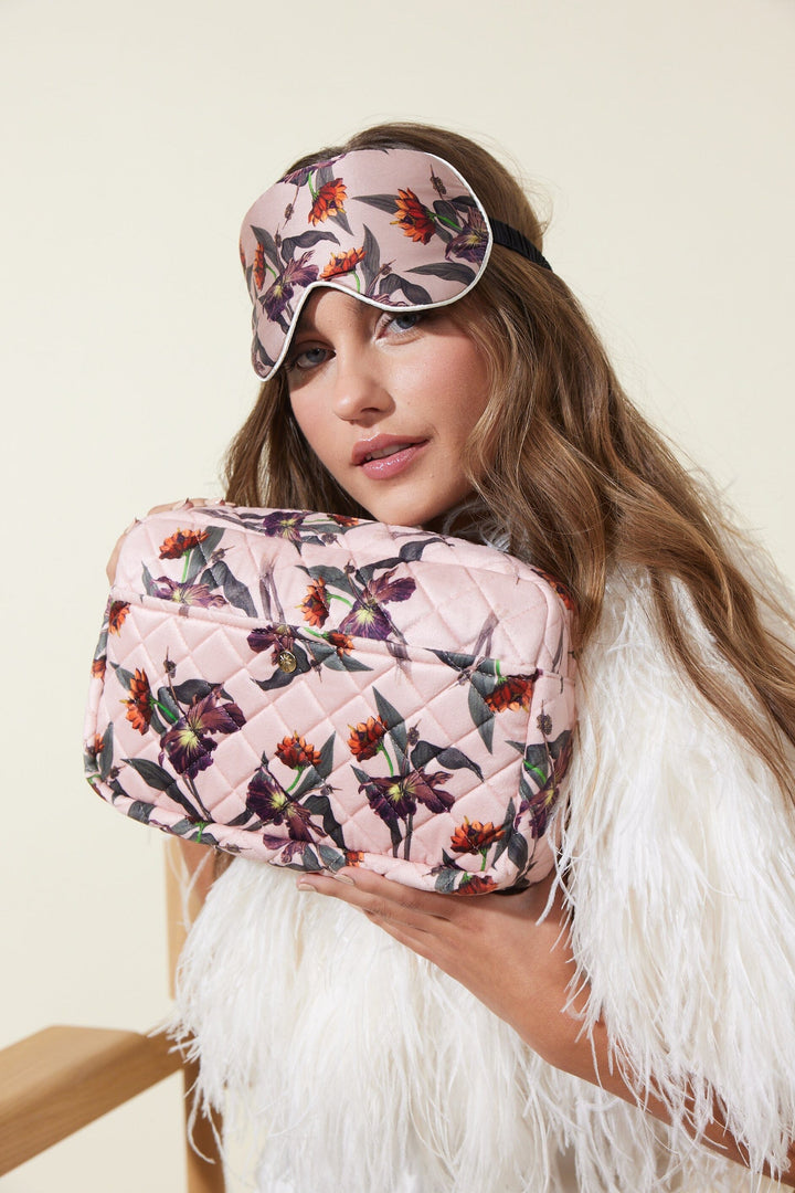 Fan Palm - Beauty Bag Velvet - Rose Hibiscus Toilettasker 