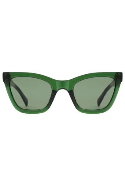 Forudbestilling - A. Kjærbede - Big Kanye - Dark Green Transparent Solbriller 