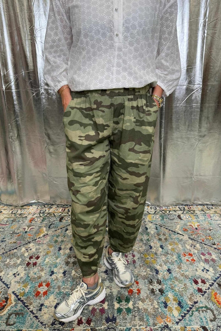 Black Colour - Bcabbie Barrel Pant 40977 - Camouflage