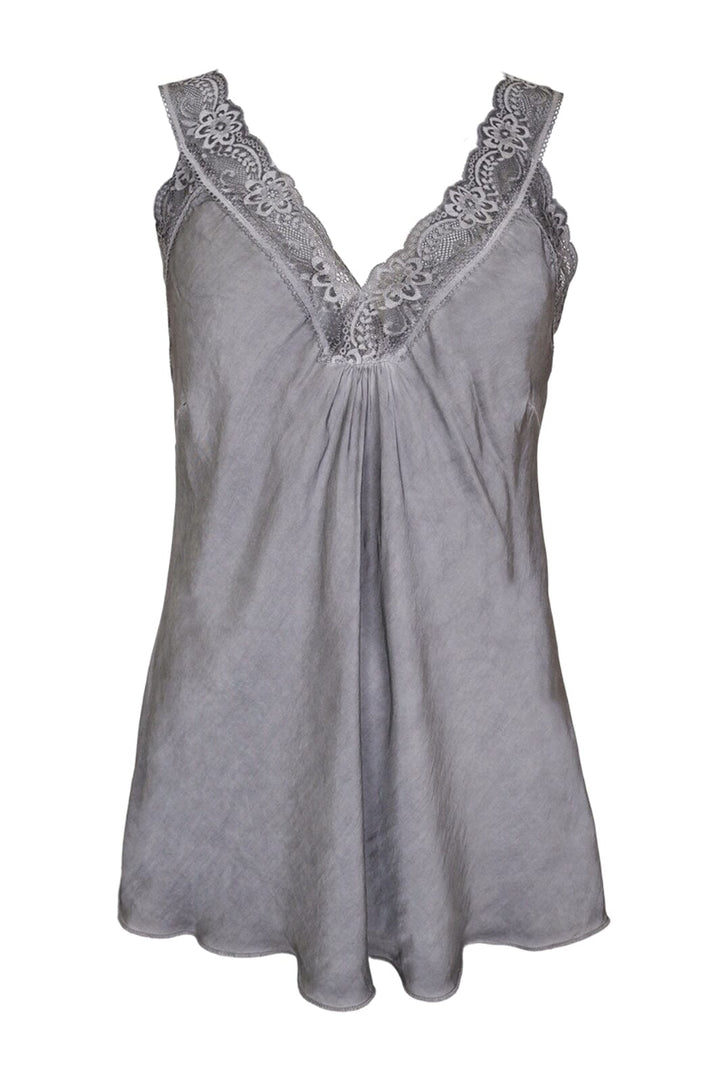 Forudbestilling - Black Colour - Bcbea Lace Top Vintage Dyed - Grey Toppe 