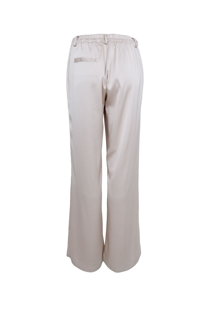 Forudbestilling - Black Colour - Bccarly Satin Box Pant - Lt. Sand Bukser 