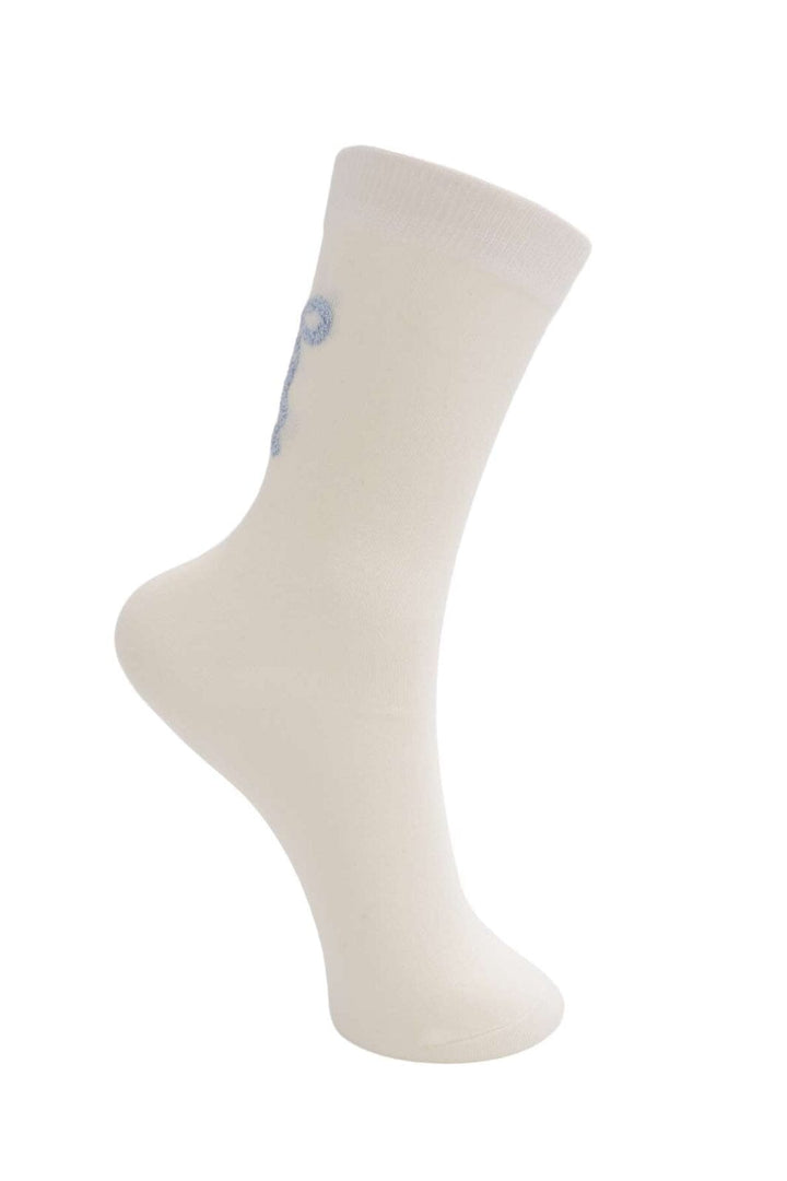 Forudbestilling - Black Colour - Bcdrea Bow Sock 4333 - Creme