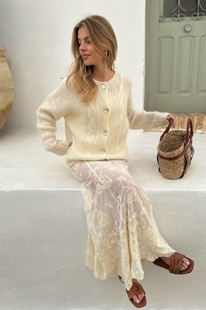 Forudbestilling - BYIC - Ditteic Cardigan 3420 - White Cardigans 