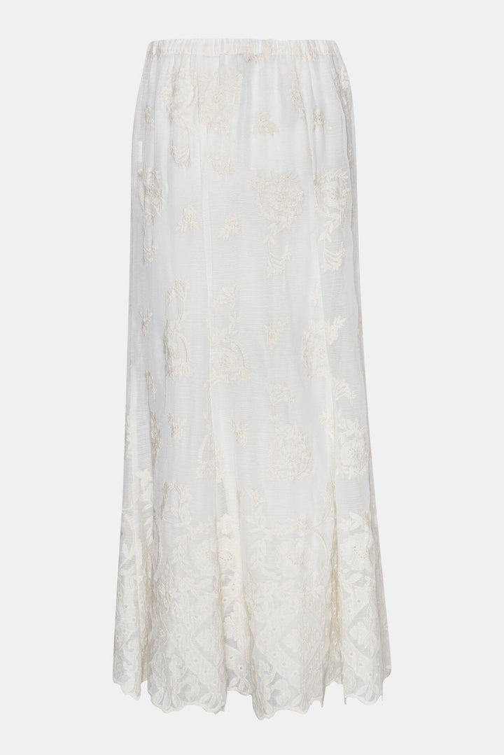 Forudbestilling - BYIC - Ellinoric Lace Maxi Skirt - vw Vintage White Kjoler 