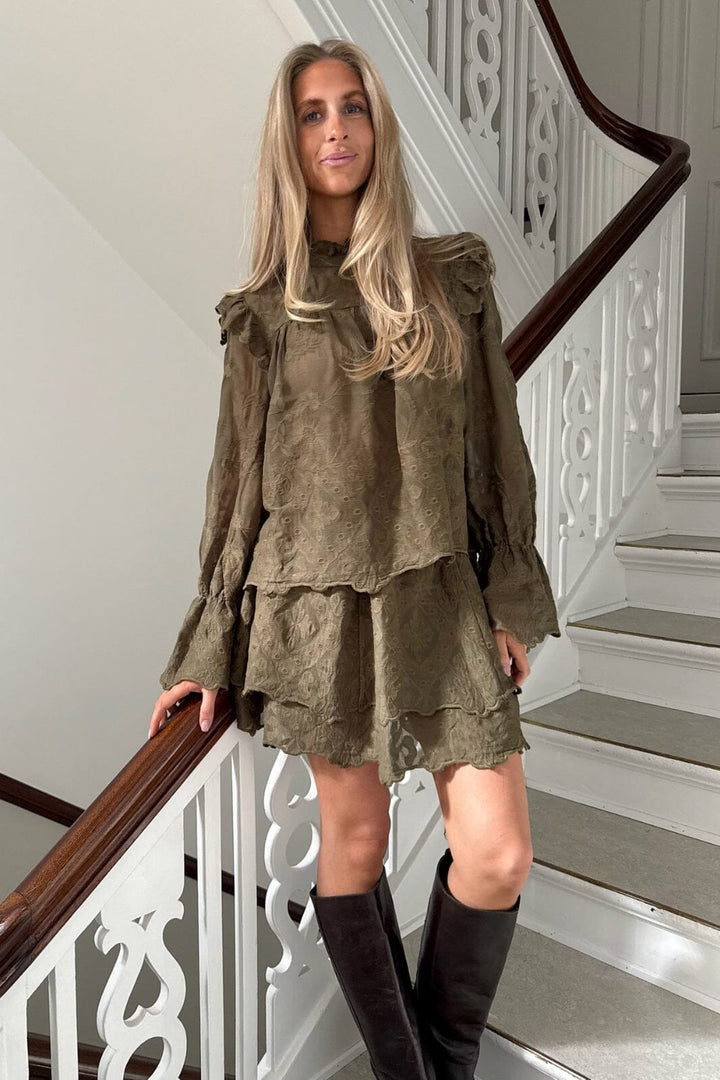 Forudbestilling - BYIC - Ellinoric Lace Shirt 2550 - Vintage Olive Skjorter 