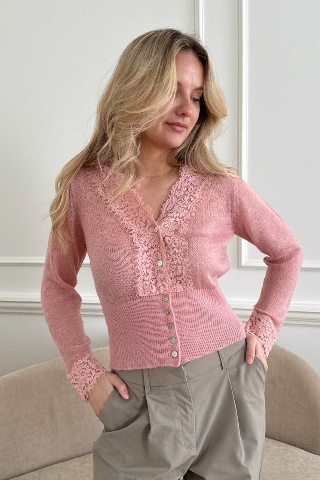 BYIC - Stellaic Cardigan 2025 - Dusty Rose