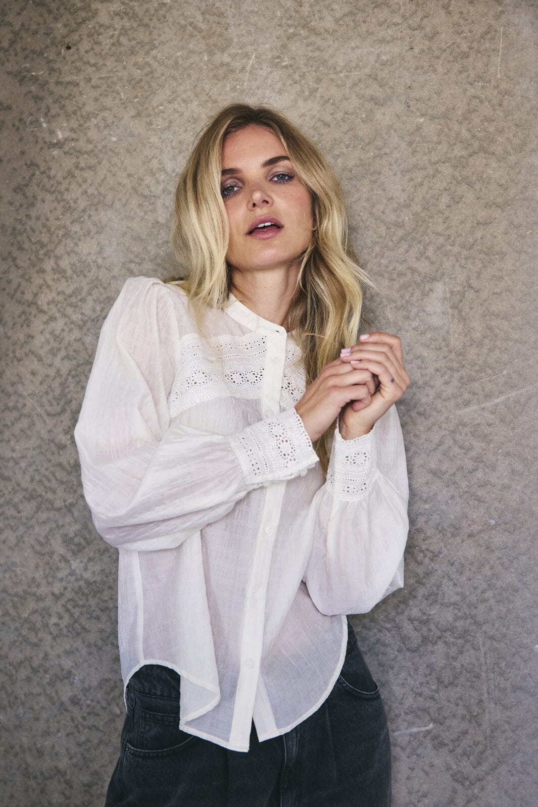 Forudbestilling - Co´couture - Barretcc Anglaise Shirt 35721 - 11 Off White Skjorter 
