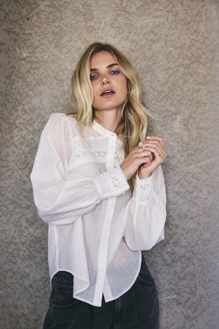 Forudbestilling - Co´couture - Barretcc Anglaise Shirt 35721 - 11 Off White Skjorter 