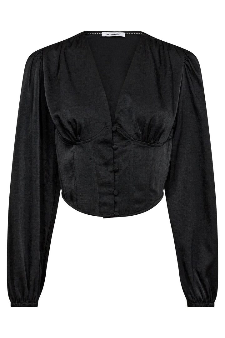 Forudbestilling - Co´couture - Corycc Corsage Shirt - 96 Black Bluser 