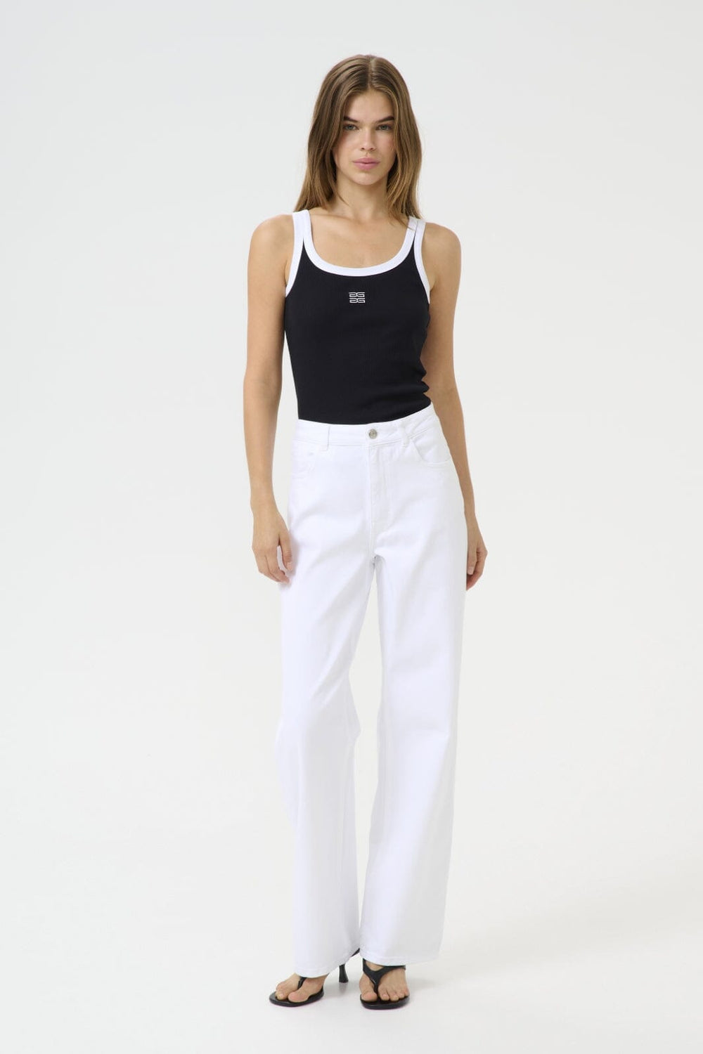 Gestuz - Gzdrew Contrast Logo Top 10910268 - 100017 - Black