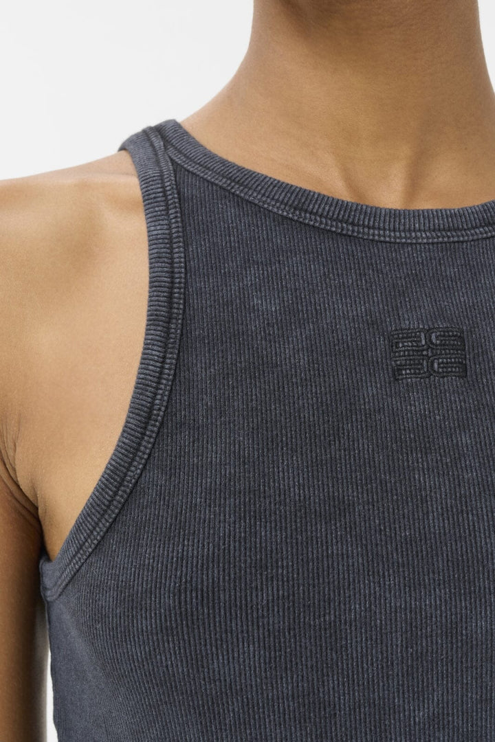 Gestuz - Gzdrew Washed Logo Tank 10910365 - 107858 - Grey Washed