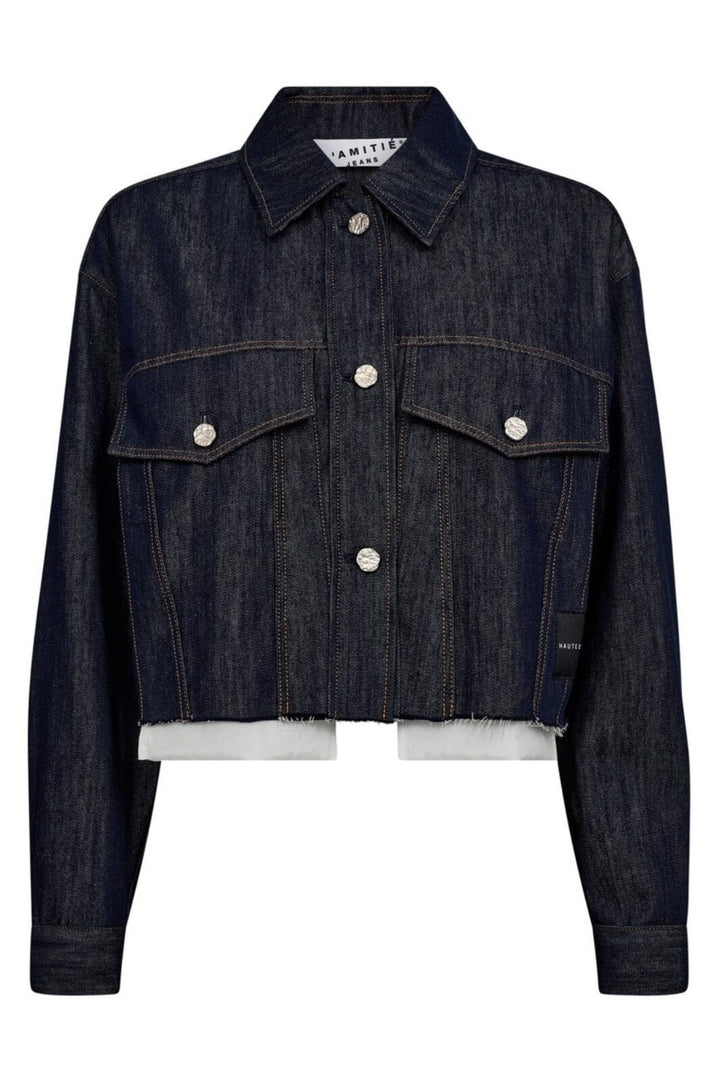 Haute L'Amitié - Denim Cargo Crop Shirt HL10318 - Dark Denim