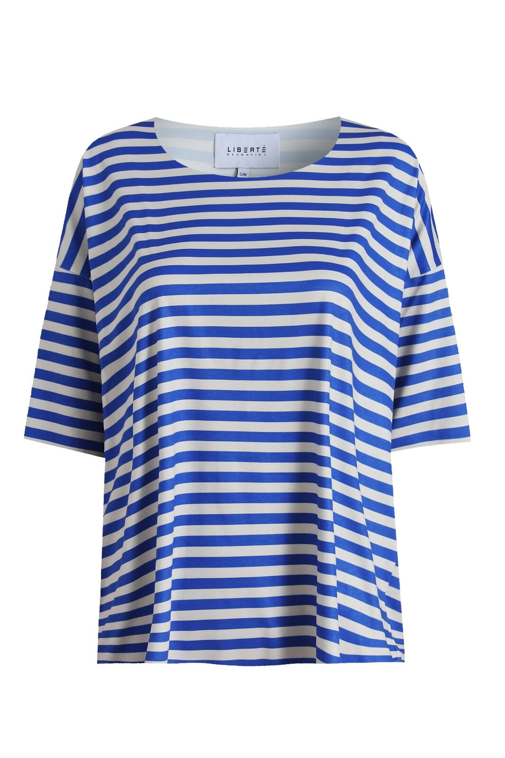 Liberte - Alma-Tshirt 9519 - Stripe Ivory Cobolt