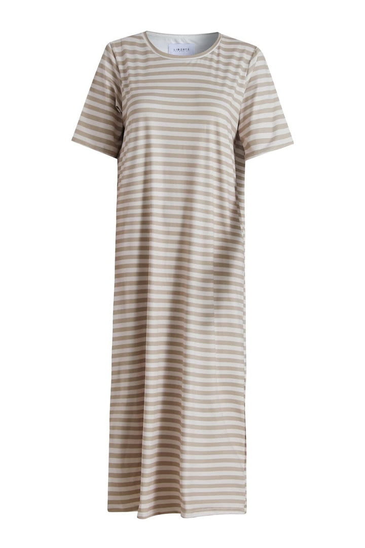 Liberte - Alma-Tshirt-Dress 9562 - Sand Ivory Stripe