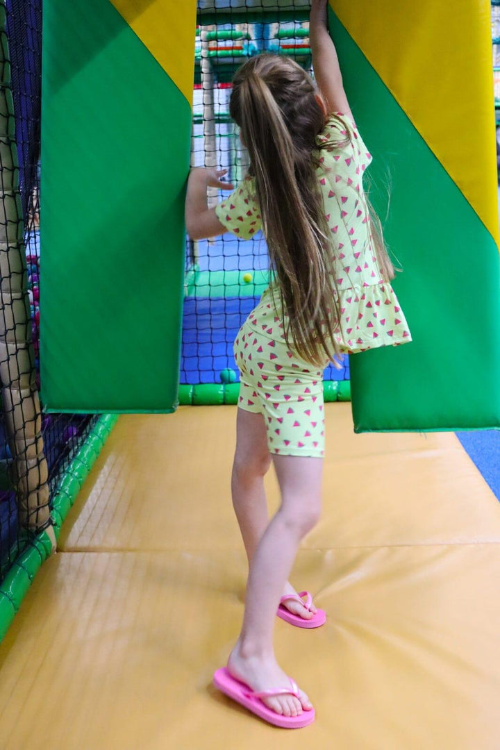 Forudbestilling - Liberte Ami - Alma-Bicycle-Shorts (Kids) - Yellow Watermelon Shorts 