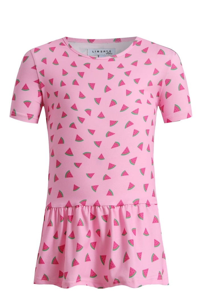 Liberte Ami - Alma-Frill-T-Shirt (Kids) 9649 - Pink Watermelon