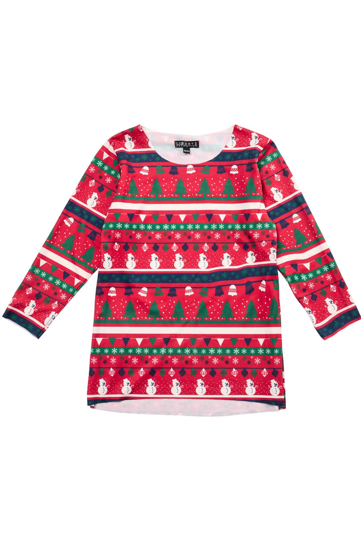 Forudbestilling - Liberte Ami - Alma-Ls-Top (Kids) - Snowman X-Mas22 (November) Bluser 