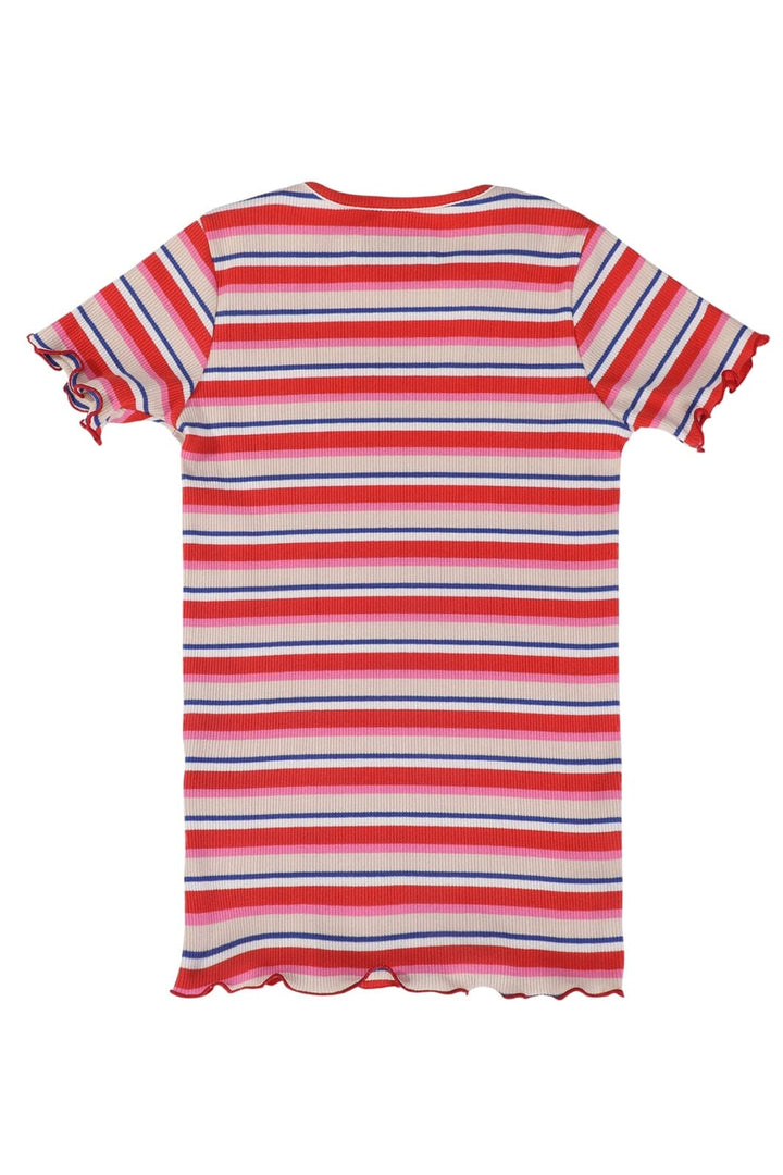Liberte Ami - Natalia-Ss-Blouse-Kids 21067 - Creme Orange Blue Stripe