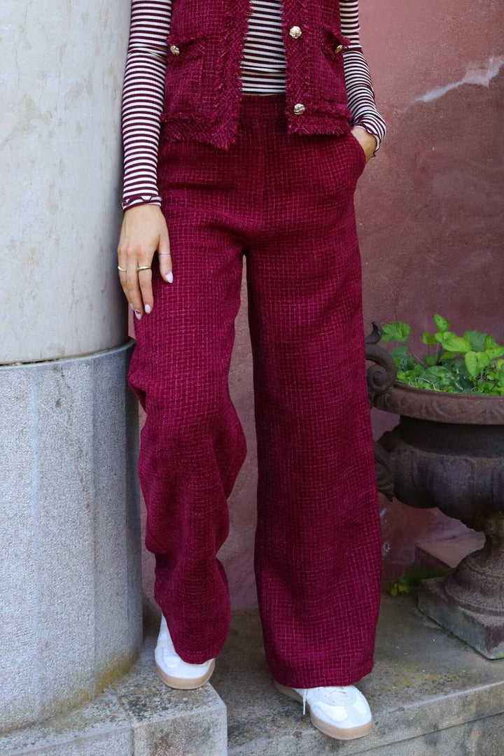 Forudbestilling - Liberte - Coco Wide Pants 22245 - Bordeaux