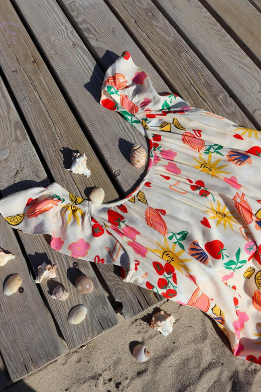 Liberte - Hilma-Frill-Strap-Dress 22227 - Ivory Summer