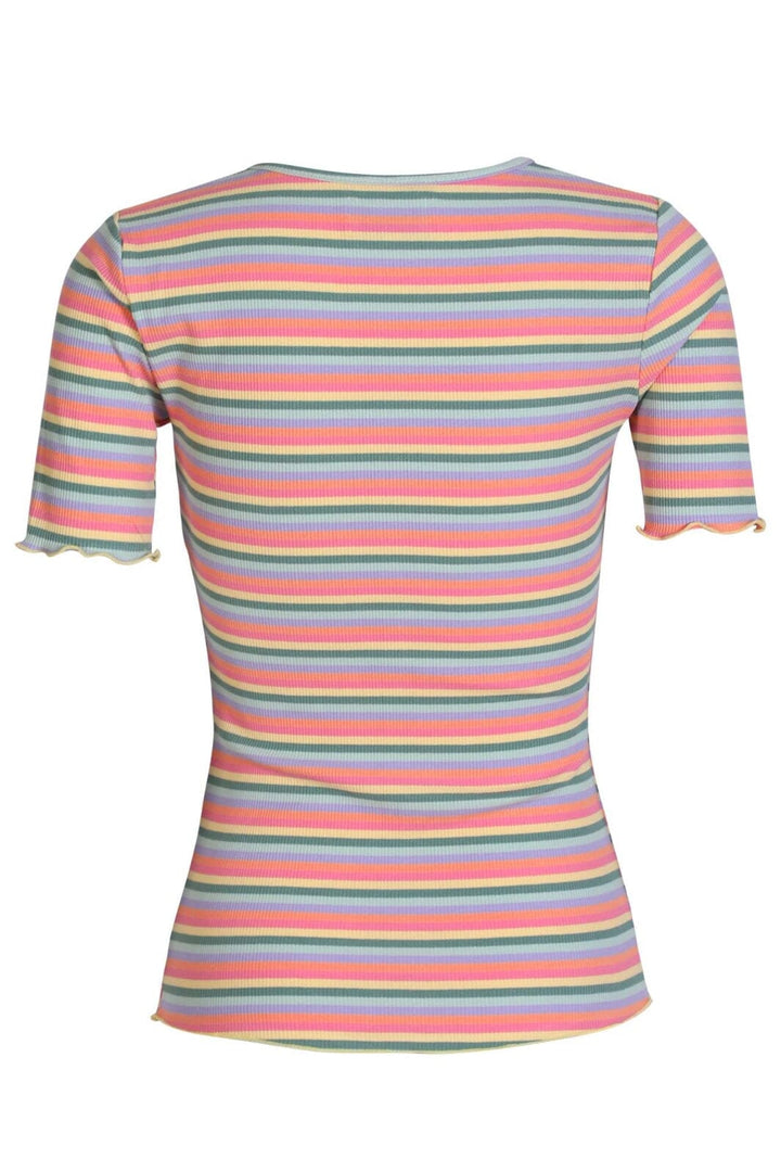 Liberte - Natalia-Ss-Blouse 9971 - Multi Orange Pink Stripe