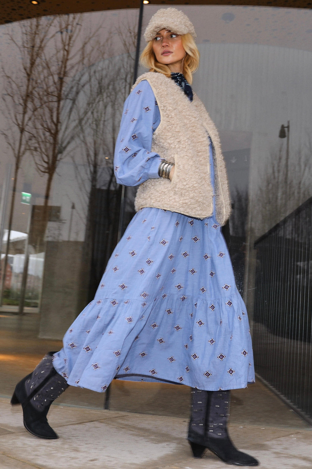 Forudbestilling - Lollys Laundry - Latourll Maxi Dress Ls25435-3007 - 22 Light Blue Kjoler 