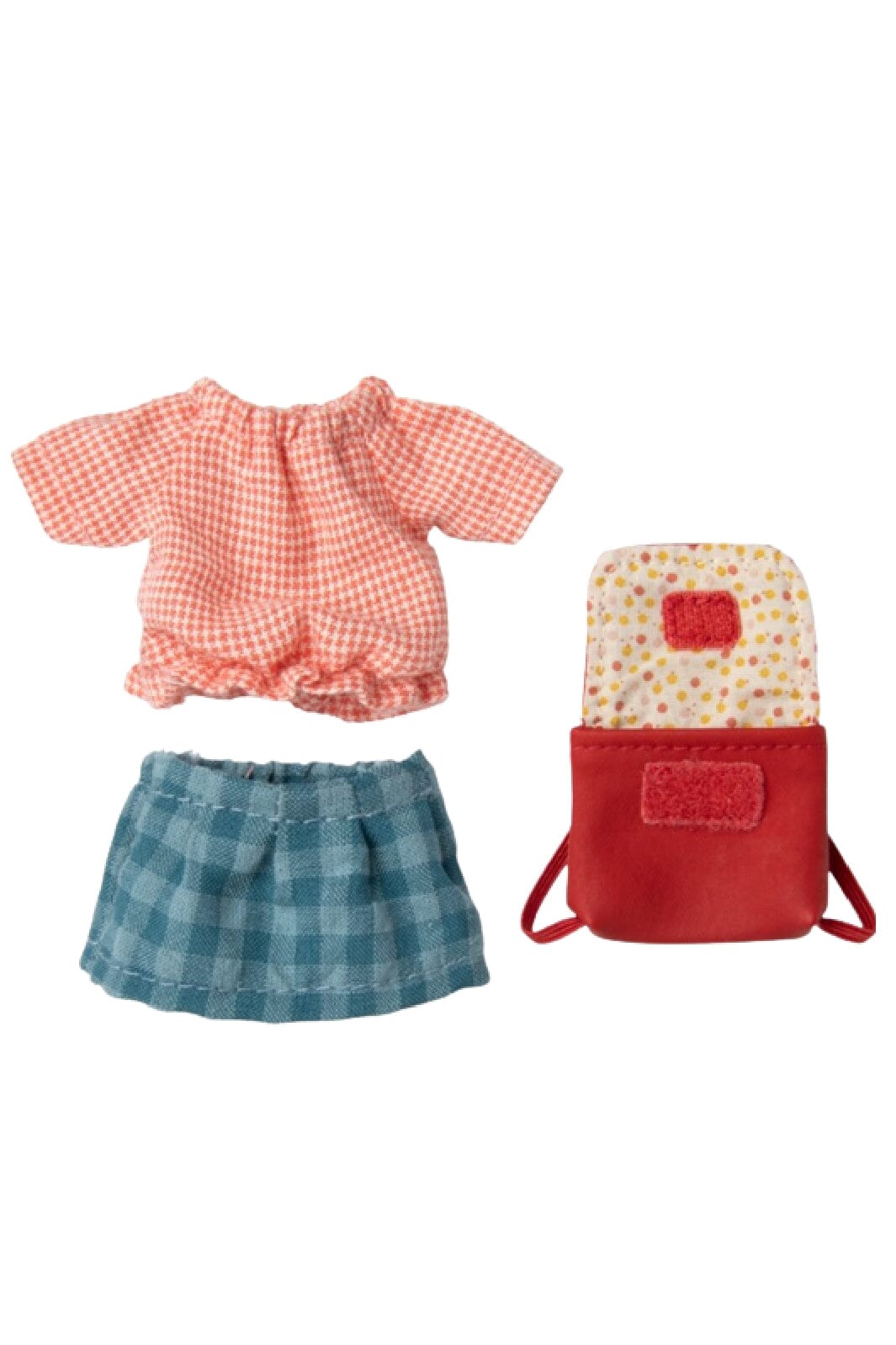 Forudbestilling - Maileg - Clothes And Bag, Big Sister Mouse - Red Jul 