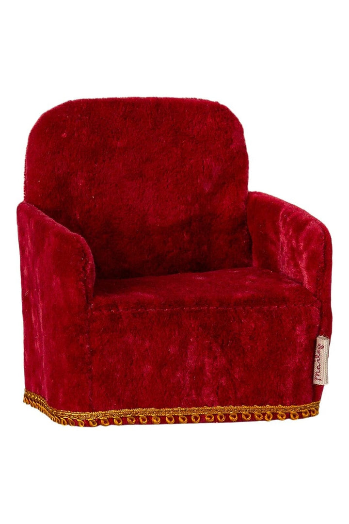 Maileg - Foldbar Stol, Mus - Rød - Mouse Furniture