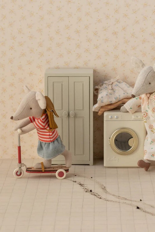 Maileg - Løbehjul, Mus - Rød - Mouse Acc