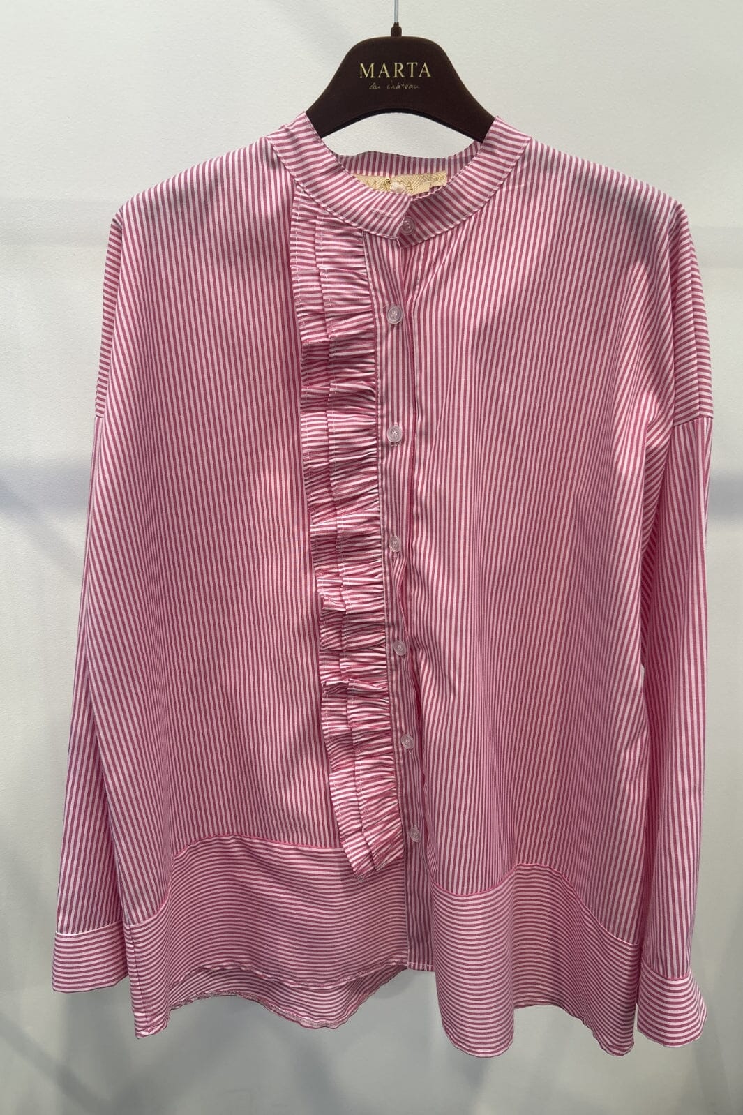 Forudbestilling - Marta Du Chateau - Mdcfina Shirt - Fuxia Stripe Skjorter 